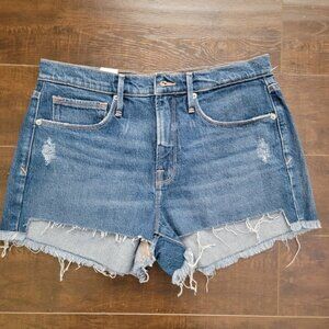 Good American Jean Shorts Womens 4 Cut Off Denim Country Western Festival
